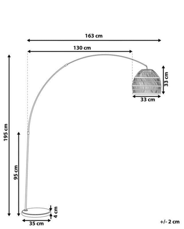 Guaviare Rattan gulvlampe sandfarvet 1 stk.