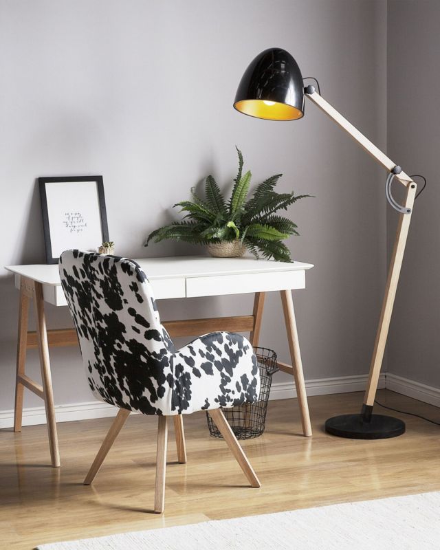 Gulvlampe Hetton træ sort 1 stk.