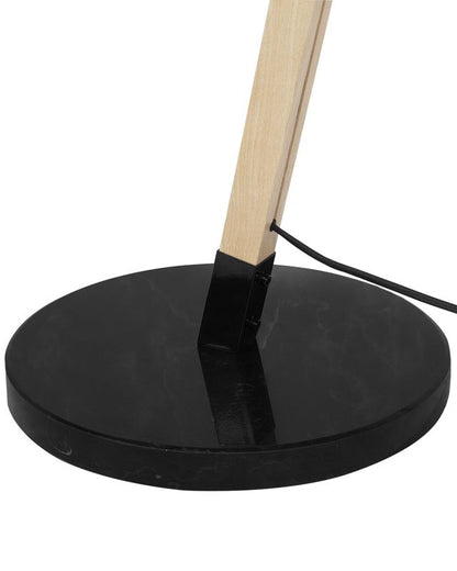 Gulvlampe Hetton træ sort 1 stk.