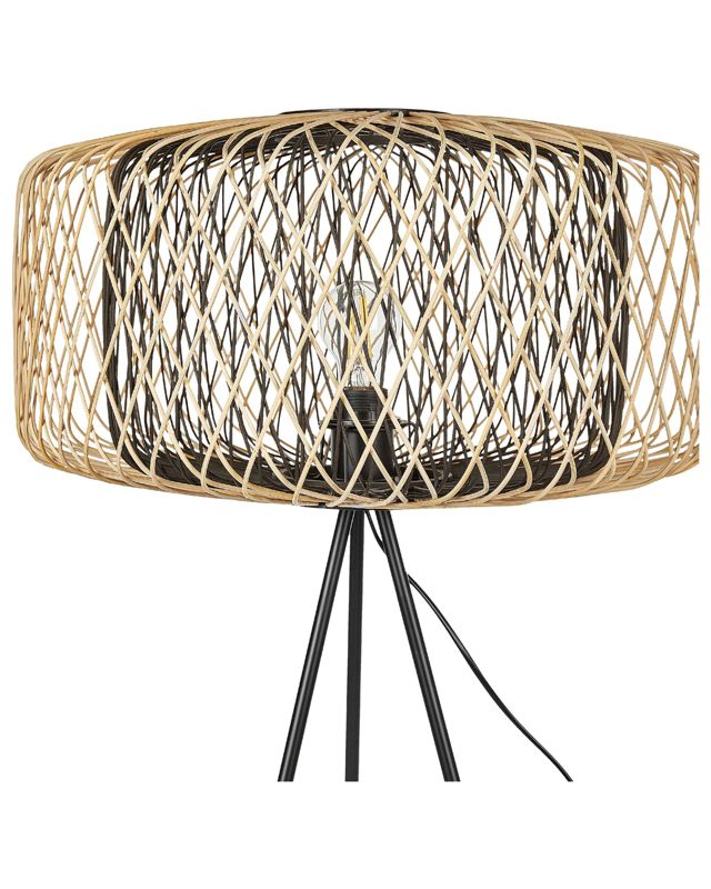 Javari gulvlampe bambustræ sort 1 stk.
