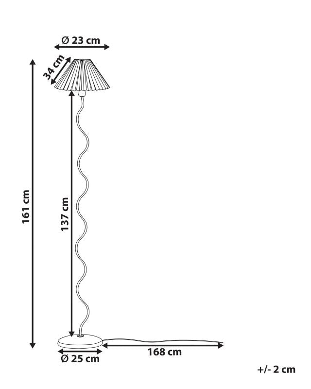 Jikawo metal gulvlampe sort 1 stk.