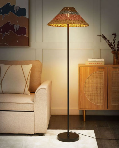 Gulvlampe Kyoga flet beige 1 stk.