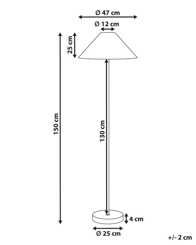 Gulvlampe Kyoga flet beige 1 stk.