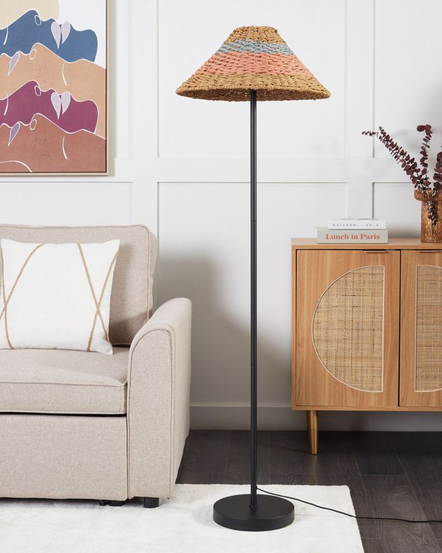 Gulvlampe Kyoga flet beige 1 stk.
