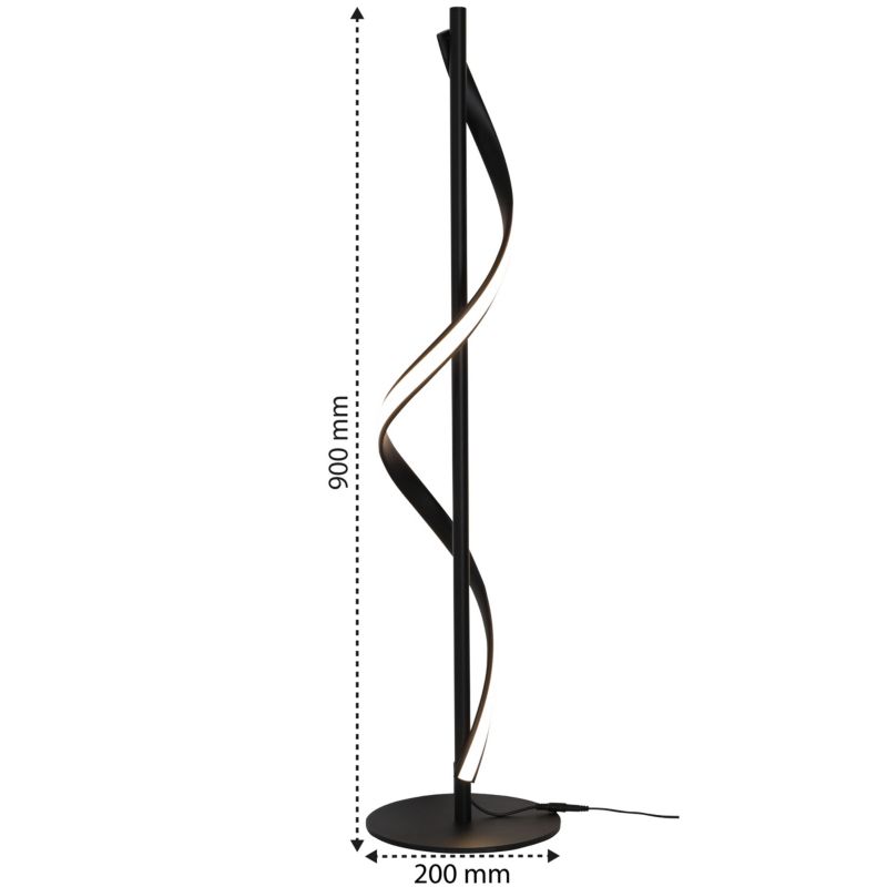 XUDO LED-gulvlampe 20W 90 cm 4000K Neutralhvid Mat-sort 1 stk.