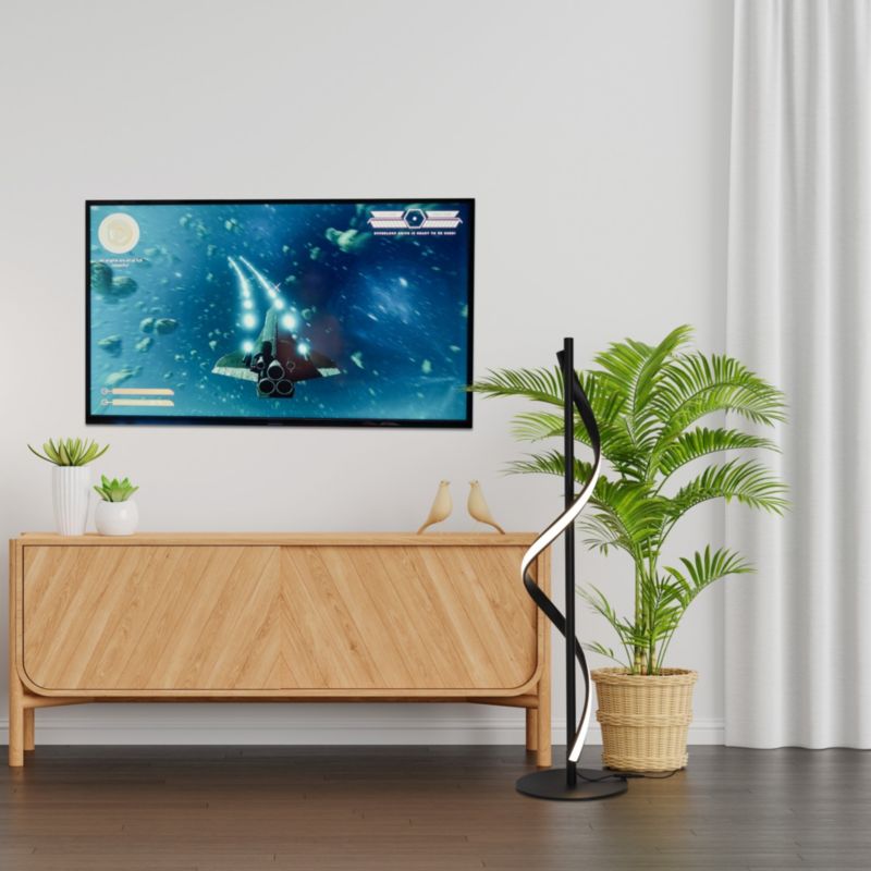 LED-gulvlampe XUDO 20W 90 cm Neutralhvid 4000K Mat-sort 1 stk.