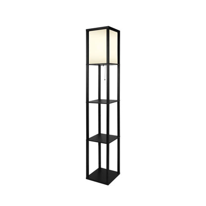 LightLogic LL SUSSE FL E27 gulvlampe med hylder, sort, 160 cm, 1 stk.