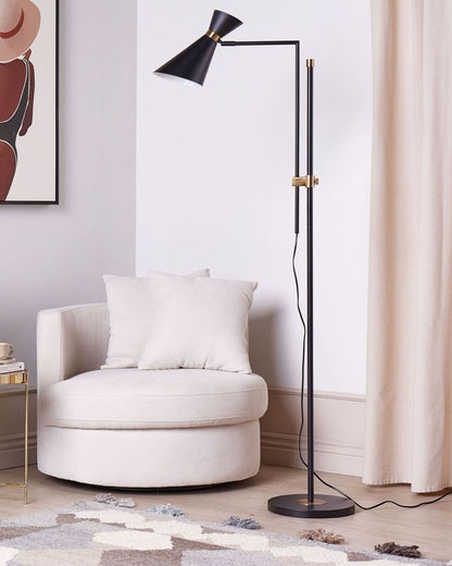 Melawi gulvlampe i metal, sort, 1 stk.