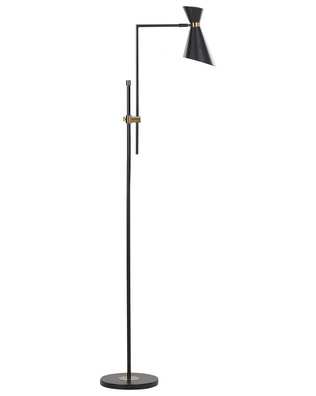 Melawi gulvlampe i metal, sort, 1 stk.