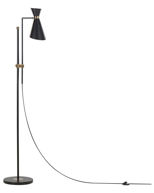 Melawi gulvlampe i metal, sort, 1 stk.