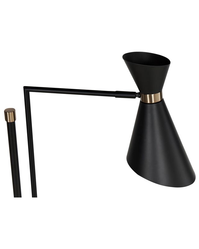 Melawi gulvlampe i metal, sort, 1 stk.