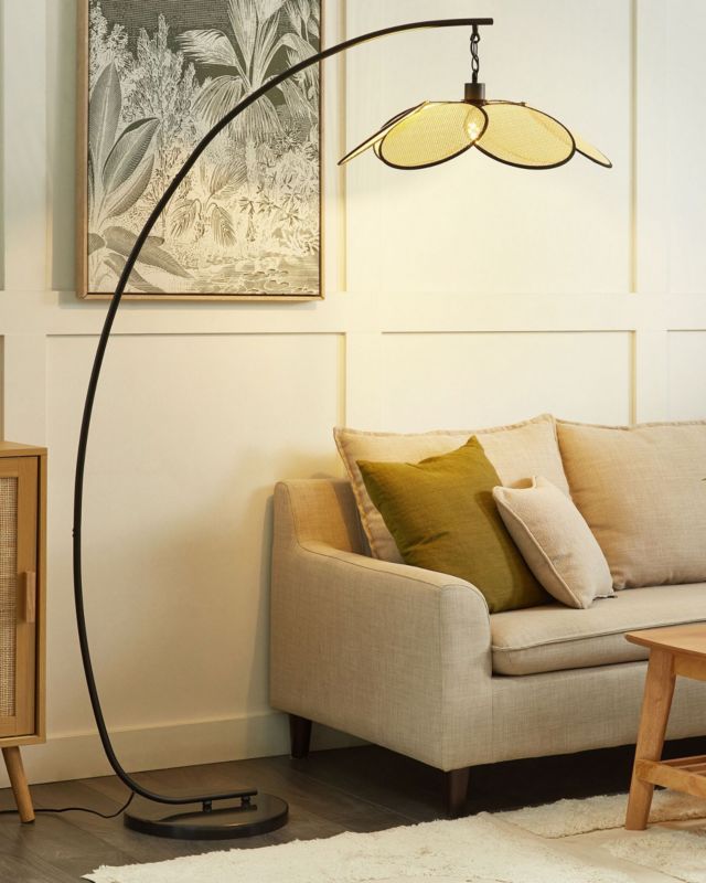 Merrica metal gulvlampe sort 1 stk.