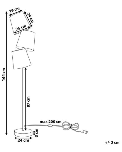 Rio Grande gulvlampe metal grå 1 stk.