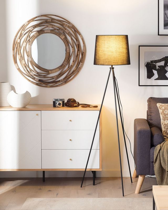 Sambra metal gulvlampe sort 1 stk.