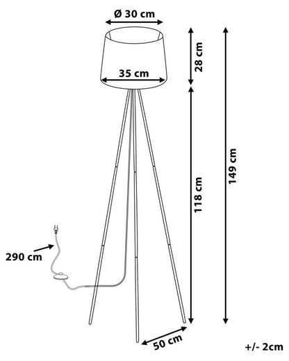 Sambra metal gulvlampe sort 1 stk.