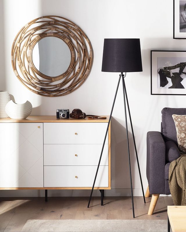 Sambra metal gulvlampe sort 1 stk.