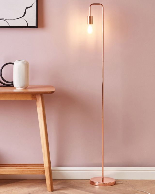 Savena Metal gulvlampe i kobberfarve, 1 stk.