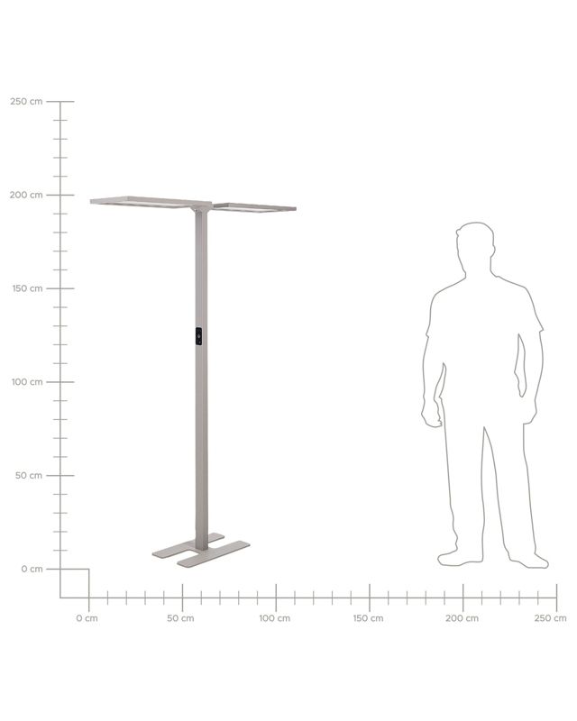 Gulvlampe Sculptor Metal Sølv 1 stk.