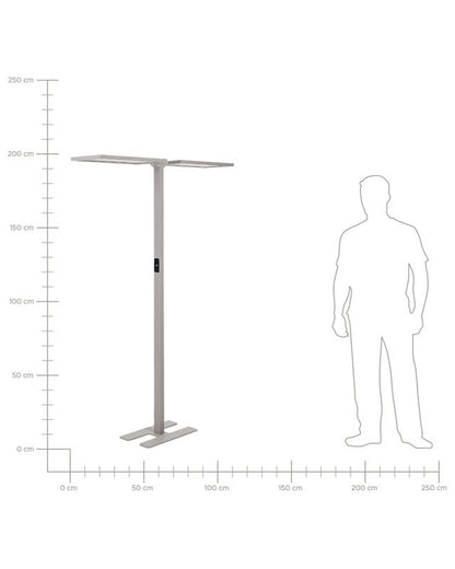 Gulvlampe Sculptor Metal Sølv 1 stk.