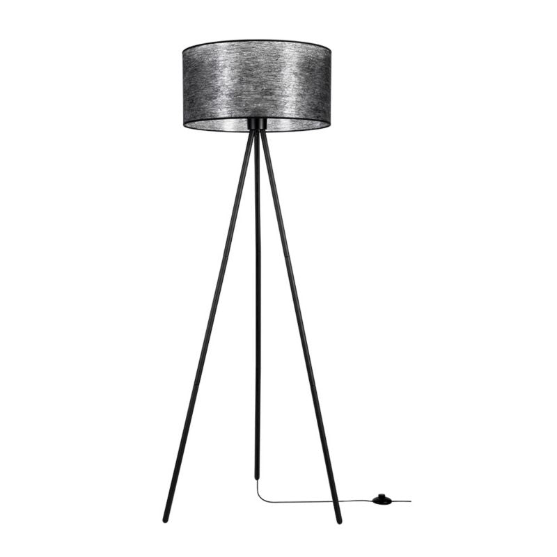 Gulvlampe SPOT Light 1xE27 Max. 40W Sort Metaltr tripod med sort lampeskærm, polsk producent, 1 stk.