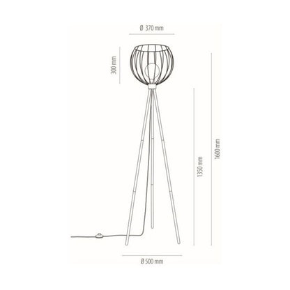 Gulvlampe SPOT Light 1xE27 Max. 40W Elegant Sort i Klassisk Stil, Polsk Producent, 1 stk.