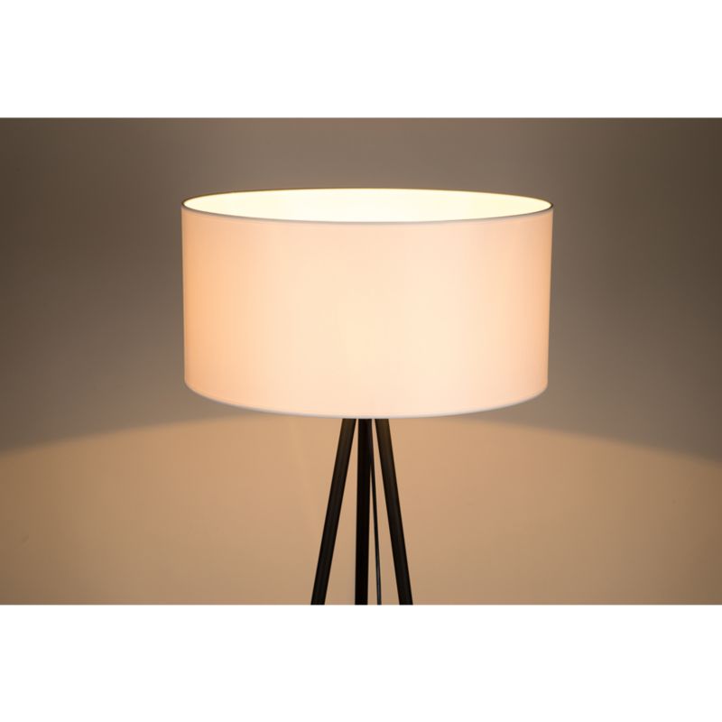 Gulvlampe SPOT Light 1xE27 Max. 40W Klassisk Kombination af Sort Base og Hvid Skærm, 1 stk.