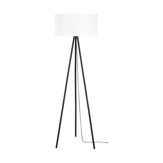 Gulvlampe SPOT Light 1xE27 Max. 40W Klassisk Sort og Hvid Stofskærm, Polsk Producent, 1 stk.