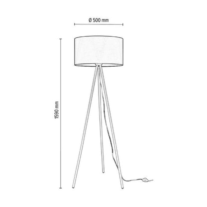 Gulvlampe SPOT Light 1xE27 Maks. 40W Klassisk Duo af Sort og Hvid, Polsk Producent, 1 stk.