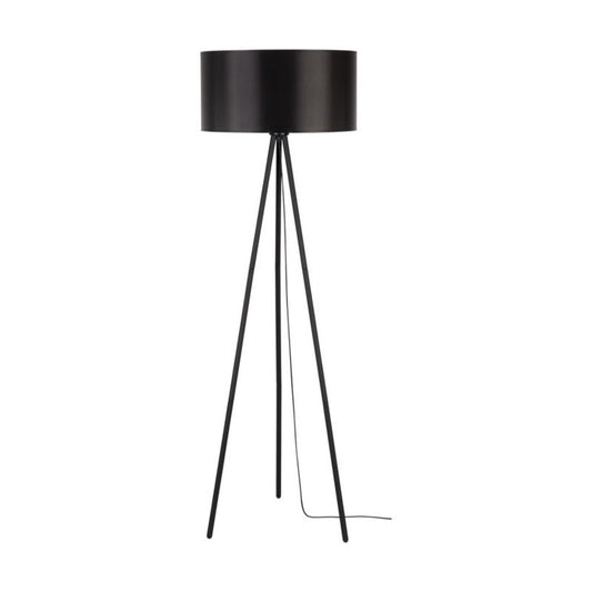 Gulvlampe SPOT Light 1xE27 Max. 40W med sort tripod-fod og elegant sort lampeskærm, 1 stk.