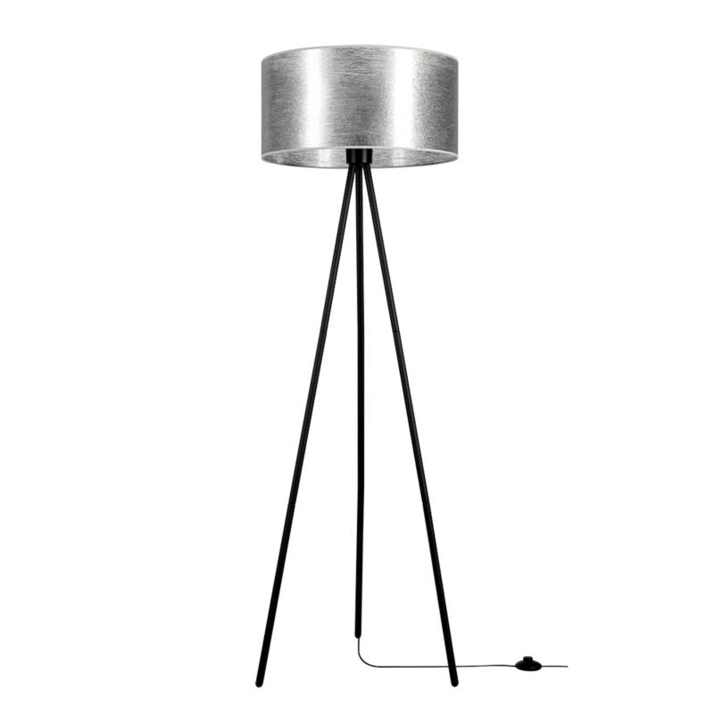 Gulvlampe SPOT Light 1xE27 Max. 40W Komposition af sort fod med sølvskærm, polsk producent, 1 stk.