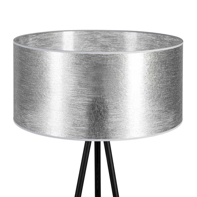 Gulvlampe SPOT Light 1xE27 Max. 40W Komposition af sort fod med sølvskærm, polsk producent, 1 stk.