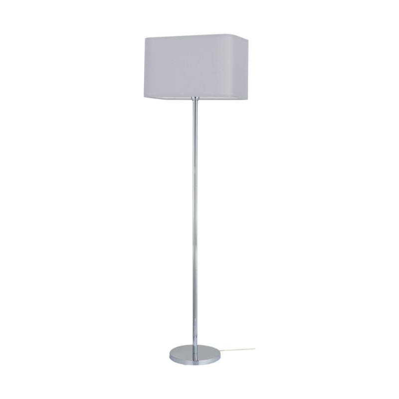 Gulvlampe SPOT Light 1xE27 Max. 40W Kombination af krom og elegant grå lampeskærm, polsk producent, 1 stk.