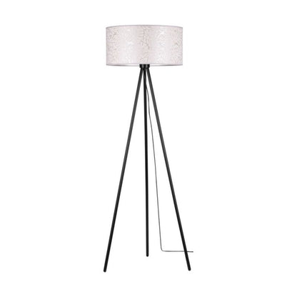 Gulvlampe SPOT Light 1xE27 Maks. 40W Kombination af Sort med Elegant Beige Lampeskærm, Polsk Producent, 1 stk.