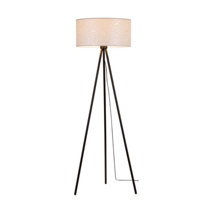 Gulvlampe SPOT Light 1xE27 Maks. 40W Kombination af Sort med Elegant Beige Lampeskærm, Polsk Producent, 1 stk.