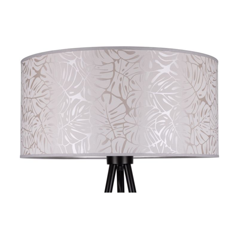 Gulvlampe SPOT Light 1xE27 Maks. 40W Kombination af Sort med Elegant Beige Lampeskærm, Polsk Producent, 1 stk.