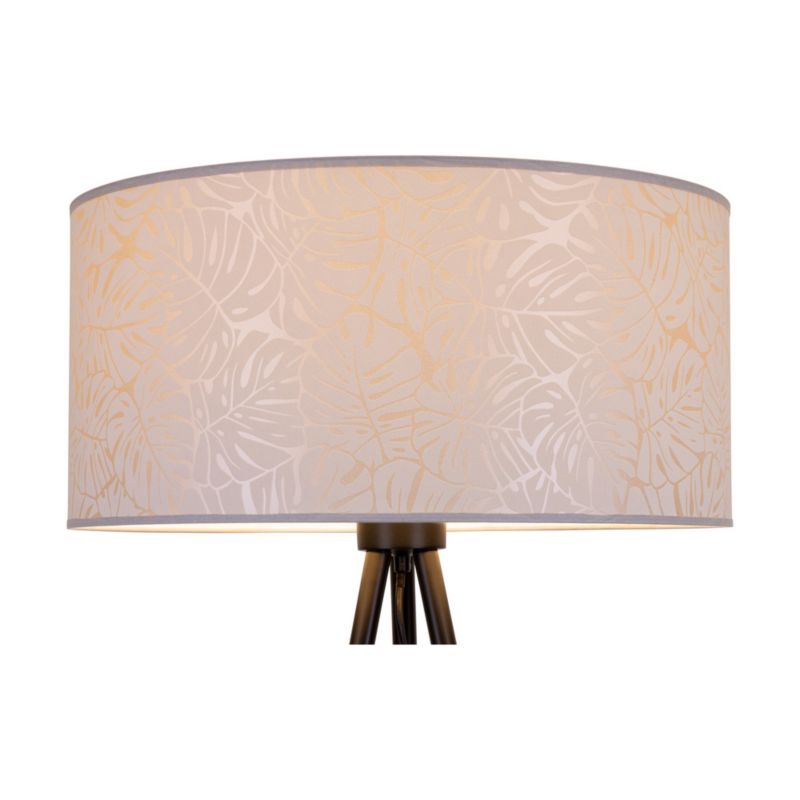 Gulvlampe SPOT Light 1xE27 Maks. 40W Kombination af Sort med Elegant Beige Lampeskærm, Polsk Producent, 1 stk.