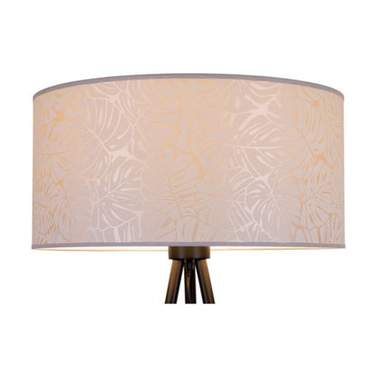 Gulvlampe SPOT Light 1xE27 Maks. 40W Kombination af Sort med Elegant Beige Lampeskærm, Polsk Producent, 1 stk.