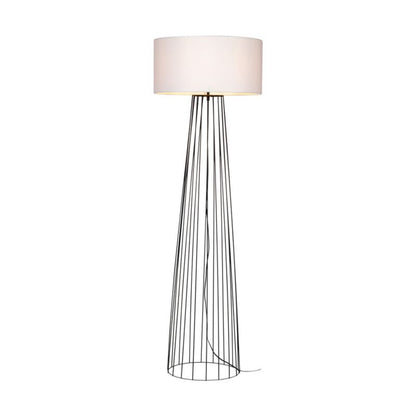Gulvlampe SPOT Light 1xE27 Max. 60W Sort Base med Hvid Lampeskærm, Polsk Producent, 1 stk.