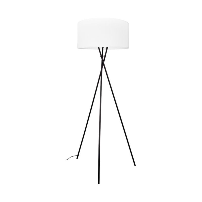 Spot Light gulvlampe 1xE27 maks. 60W sort fod med hvid skærm, polsk producent, 1 stk.