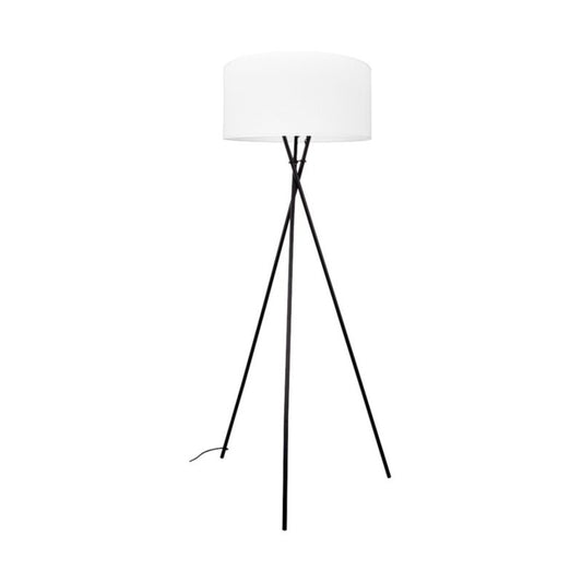 Gulvlampe SPOT Light 1xE27 Max. 60W Sort fod med hvid skærm, polsk producent 1 stk.