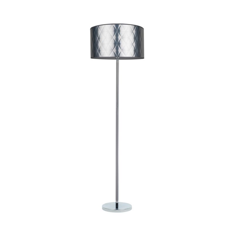 Gulvlampe SPOT Light 1xE27 Maks. 60W Elegant kombination af krom og sølvfarvet stof, polsk producent, 1 stk.