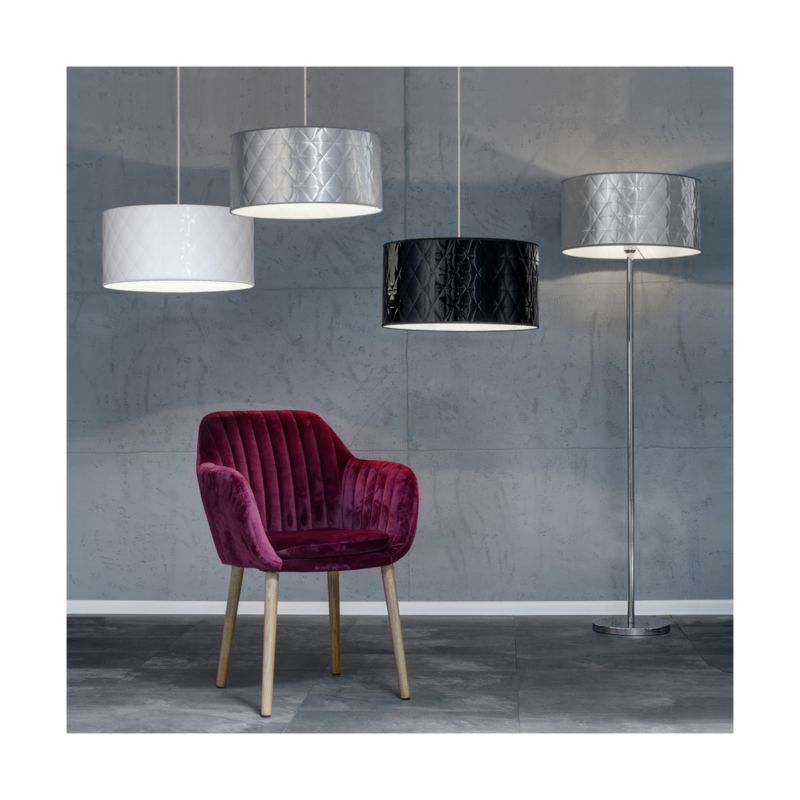 Gulvlampe SPOT Light 1xE27 Maks. 60W Elegant kombination af krom og sølvfarvet stof, polsk producent, 1 stk.