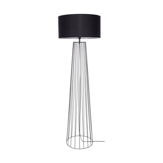 Gulvlampe SPOT Light 1xE27 Max. 60W Klassisk Sort Base med Sort Lampeskærm, 1 stk.