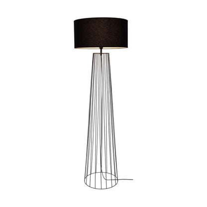 Gulvlampe SPOT Light 1xE27 Max. 60W Klassisk Sort Base med Sort Lampeskærm, 1 stk.
