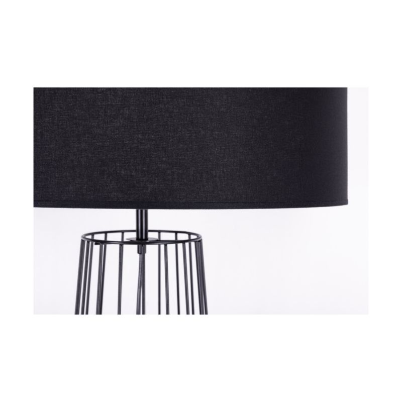 Gulvlampe SPOT Light 1xE27 Max. 60W Klassisk Sort Base med Sort Lampeskærm, 1 stk.