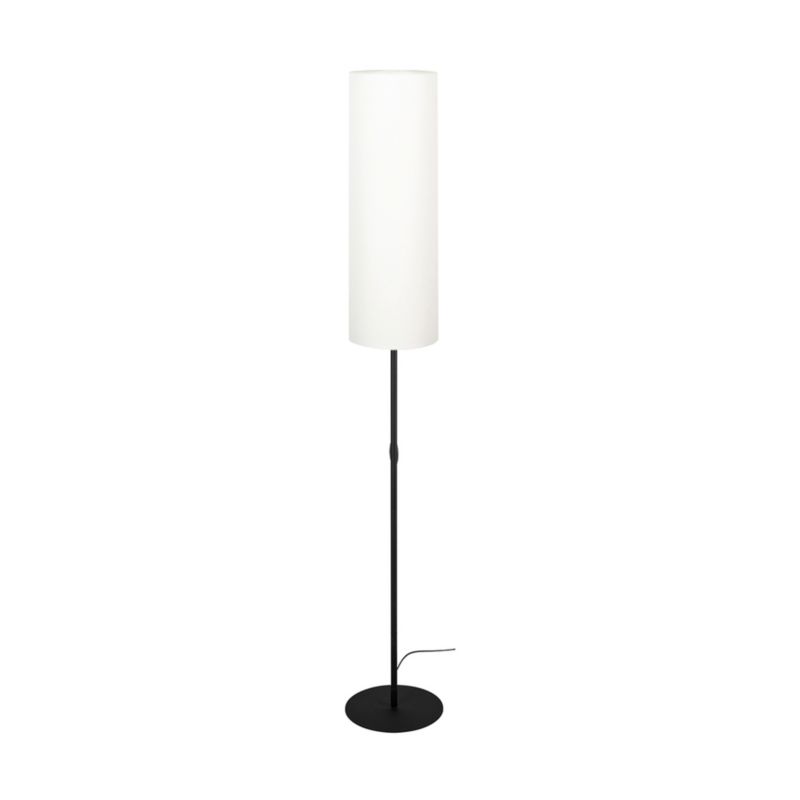 Gulvlampe SPOT Light 1xE27 Max. 60W Klassisk sort fod med hvid skærm, polsk producent, 1 stk.