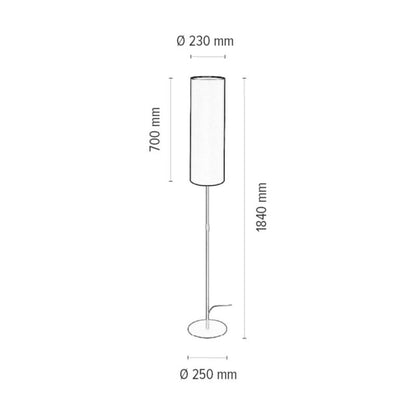 Gulvlampe SPOT Light 1xE27 Max. 60W Klassisk sort fod med hvid skærm, polsk producent, 1 stk.