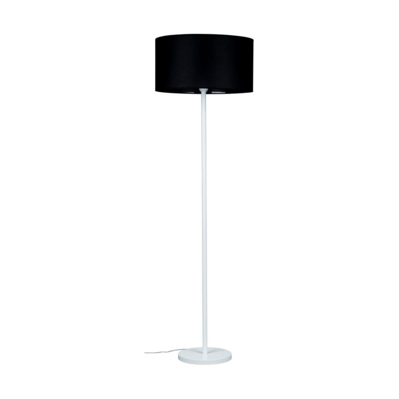 Gulvlampe SPOT Light 1xE27 Max. 60W Klassisk kombination af hvid og sort stof Polsk producent 1 stk.