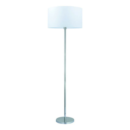 Gulvlampe SPOT Light 1xE27 Maks. 60W Klassisk Kombination af Krom og Hvid Skærm, Polsk Producent, 1 stk.