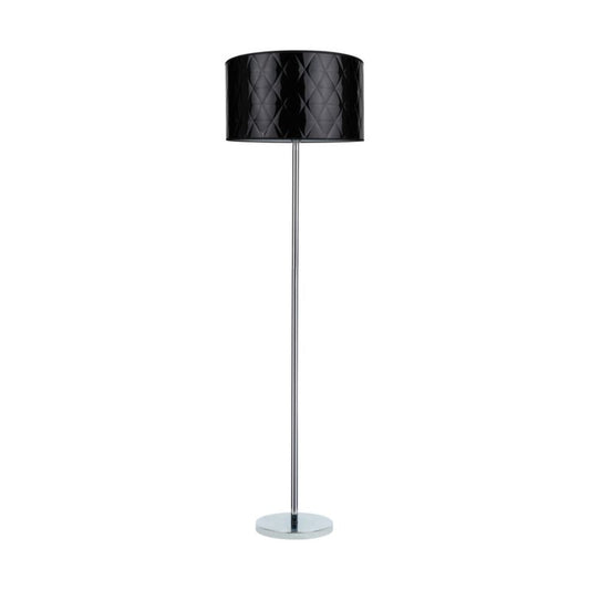 Gulvlampe SPOT Light 1xE27 Max. 60W Klassisk Kombination af Krom og Sort Stof, Polsk Producent, 1 stk.